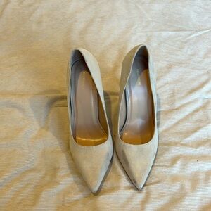 Tan Pointed Toe Suede Heel